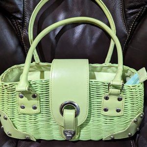 Ladies wicker straw purse